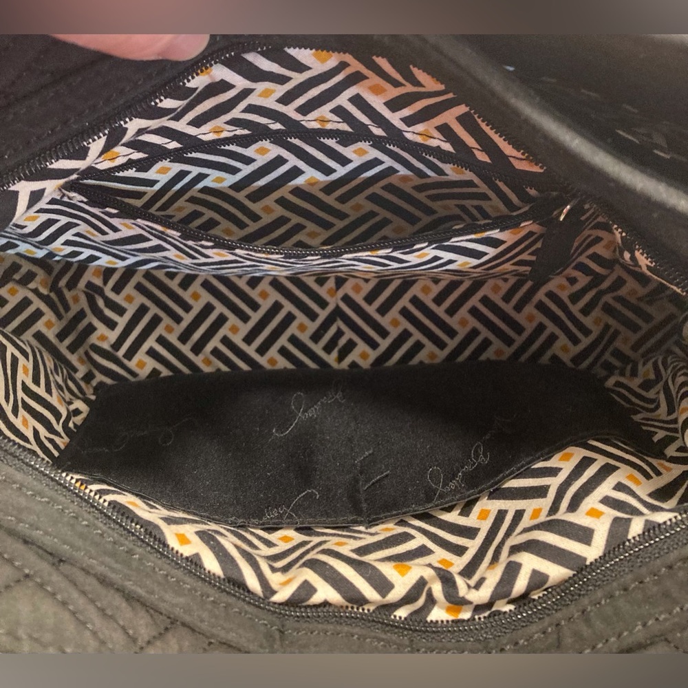Vera Bradley Black Microfiber Multi Section Bag - image 3